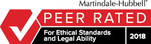 Martindale-Hubbell Peer Rated for Ethical Standards and Legal Ability, 2018